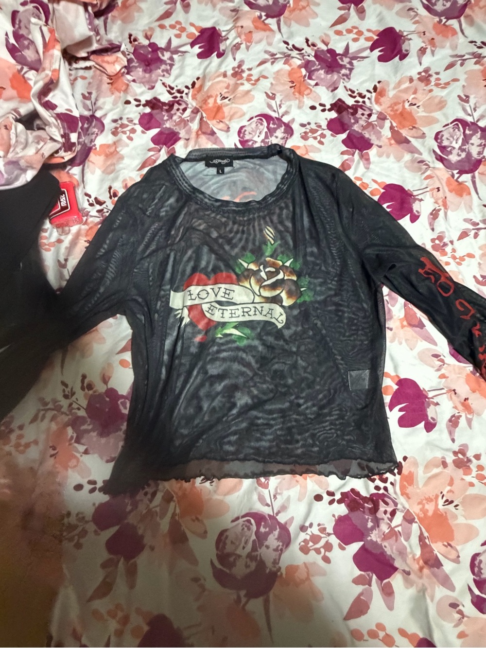 Black 'Love Eternal' Graphic Long-Sleeve Women's Top